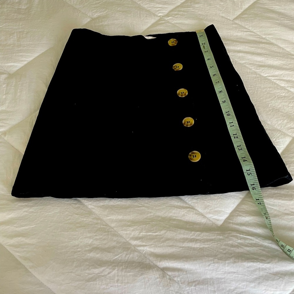 Black button down skirt
